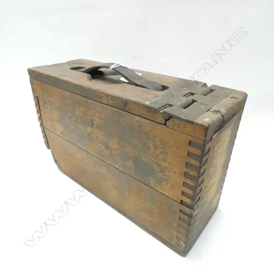 OLD WOODEN AMMUNITIONS BOX (?)  115 X 320 X 200MM