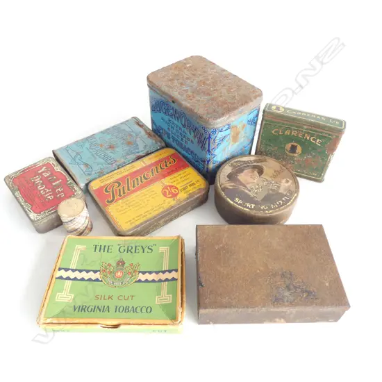 BAG OLD TOBACCO TINS & BOXES ETC..