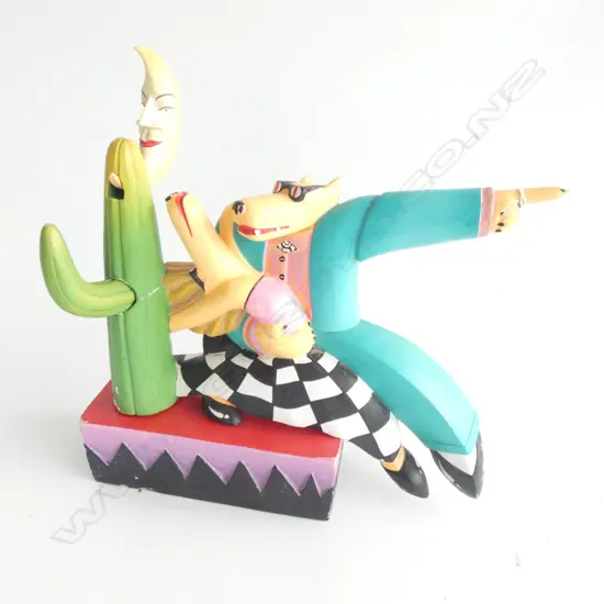MEXICAN FOLK ART DOG SCULPTURE H.320 MM