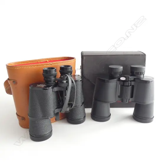 2 PRS VINTAGE BINOCULARS; NIKON 10x5 / COPITAR 16x50