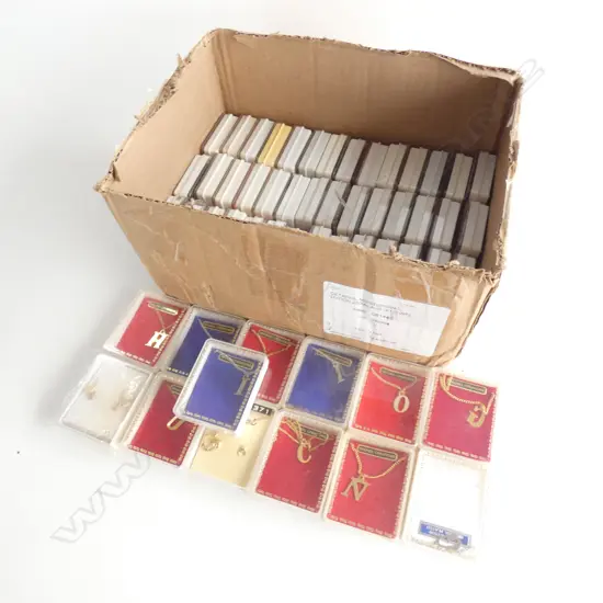 BOX LOT ASST COSTUME JEWELLERY; EARRINGS / NECKLACES / KIWI PINS ETC. ALL IN ORIGINAL BOXES  - APPROX 45