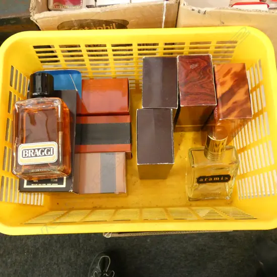 BOX LOT ASST. COLOGNES DUNHILL ETC