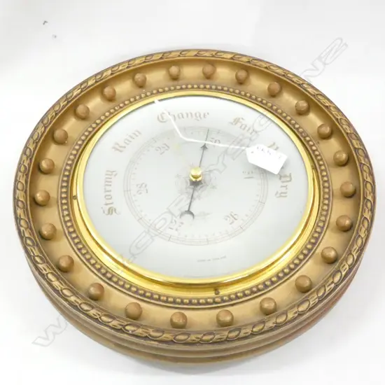 GILT FRAMED BAROMETER 320mm dia 