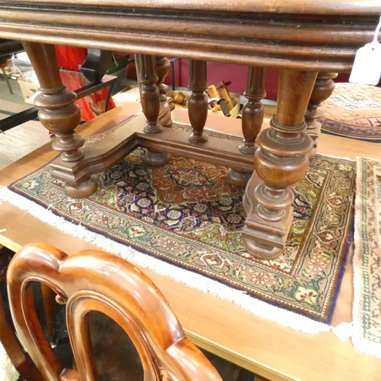 HAND KNOTTED WOOL PILE RUG 910x610mm