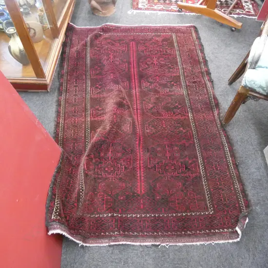 HAND KNOTTED ALL WOOL TURKOMAN RUG 1930x1270mm