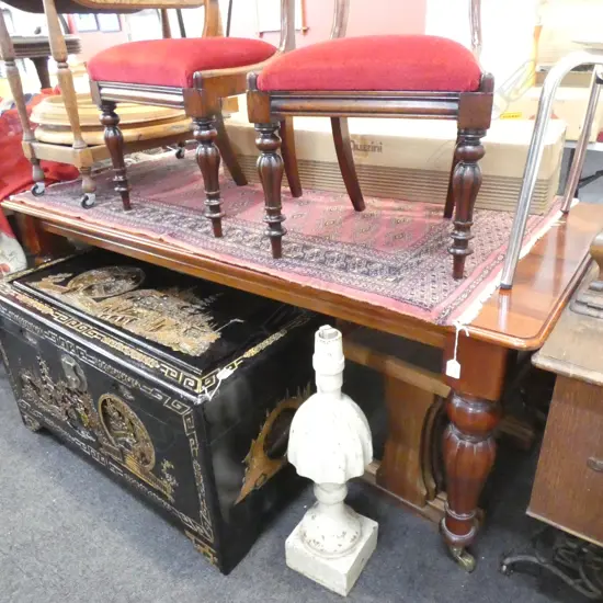MAHOGANY VICTORIAN STYLE DINING TABLE 1800 x 900 x 760mm