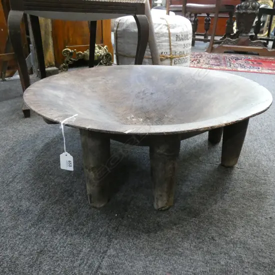 LARGE ANTIQUE TONGAN/FIJIAN KAVA BOWL (one leg missing)