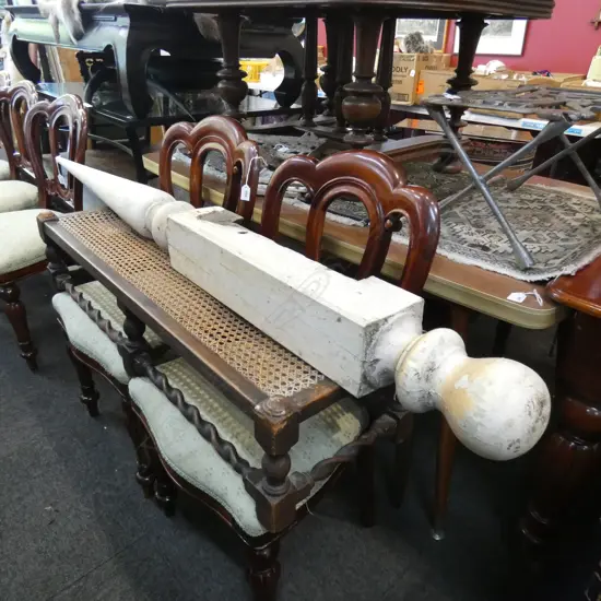 OLD WHITED PAINTED HEART TOTARA FINIAL EX RAILWAY STATION H.1830mm