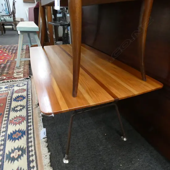 1970s COFFEE TABLE METAL LEGS & BASE LAMINATED TOP 870 x 515 x 380mm