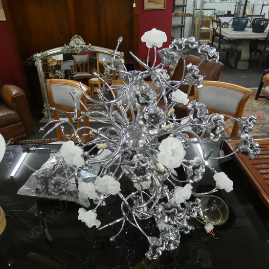 MODERNIST SPUDNIK DESIGNER PENDANT LIGHT FITTING & ACCESSORIES DIA APPROX.670MM