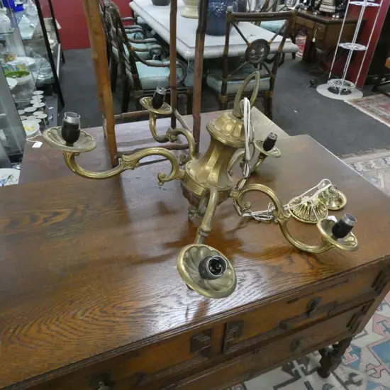 BRASS 5 ARM LIGHTFITTING 620mm dia