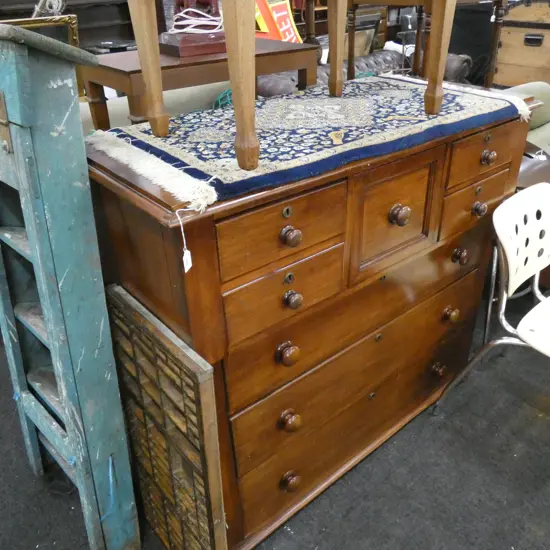 VICTORIAN MAHOGANY SCOTCH CHEST...