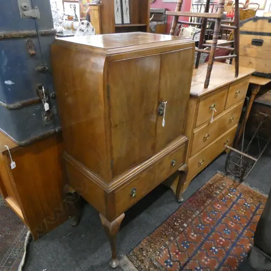 1940'S WALNUT COCKTAIL CABINET EX. BOB KERRIDGE EST...