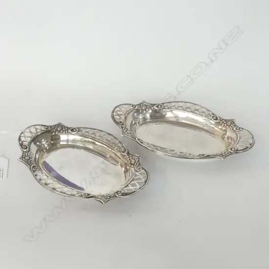 PR STG SILVER BON BON DISHES, B'HAM 1911 105 GRAMS