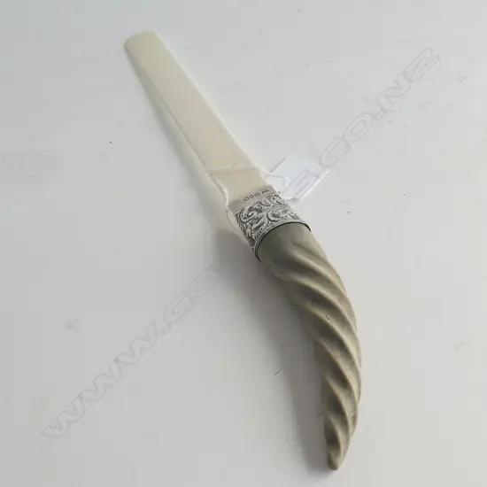 STG SILVER, IVORY & HORN PAGE TURNER B'HAM 1895 L.320mm
