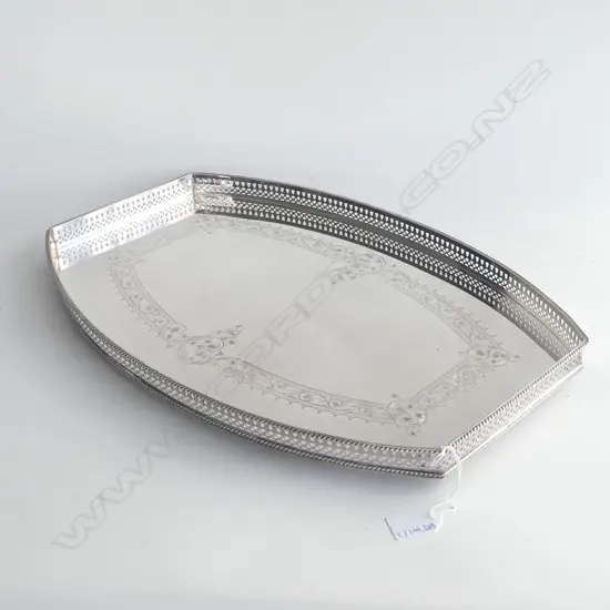 LARGE SILVER PLATE TRAY 520 x 350mm