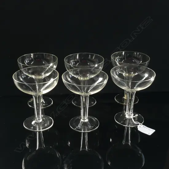 SET OF 6 HOLLOW STEM CHAMPAGNE GLASSES