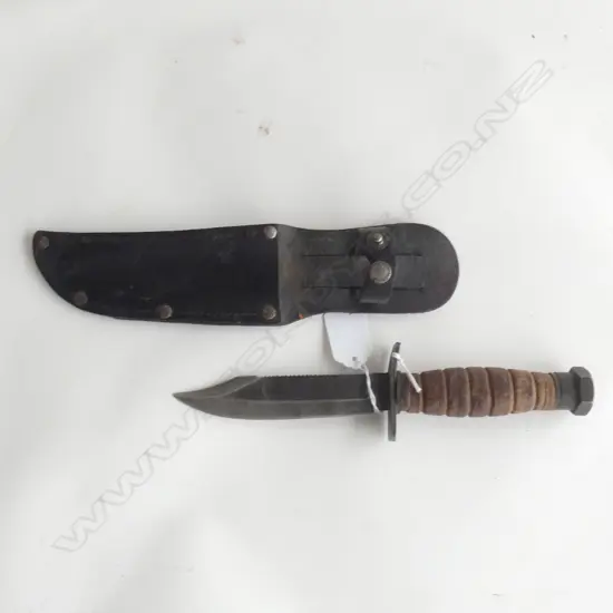 VINTAGE US MILITARY VIETNAM ERA PILOT SURVIVAL KNIFE, ONTARIO KNIFE CO. JAN. 1973 L.265mm