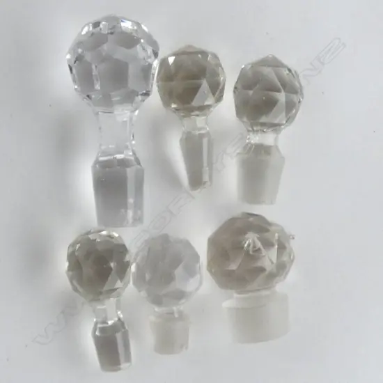 BAG 6 ASST CRYSTAL DECANTER STOPPERS