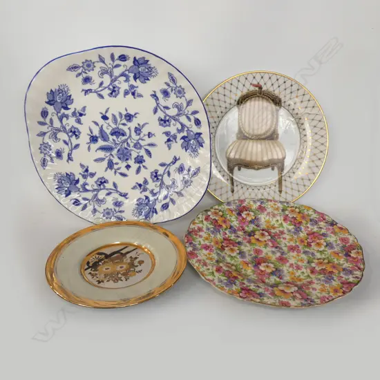 4 ASST PLATES INCL MINTON HARDWICK / FITZ & FLOYD (DIA 210mm) ETC..