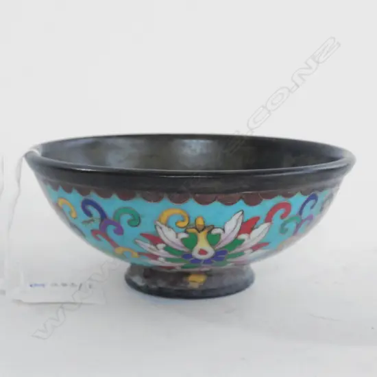 HEAVY CLOISONNE BOWL w. MARK 130mm dia