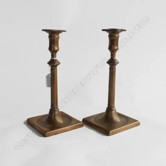 PR GEORGIAN BRASS CANDLESTICKS H.250mm