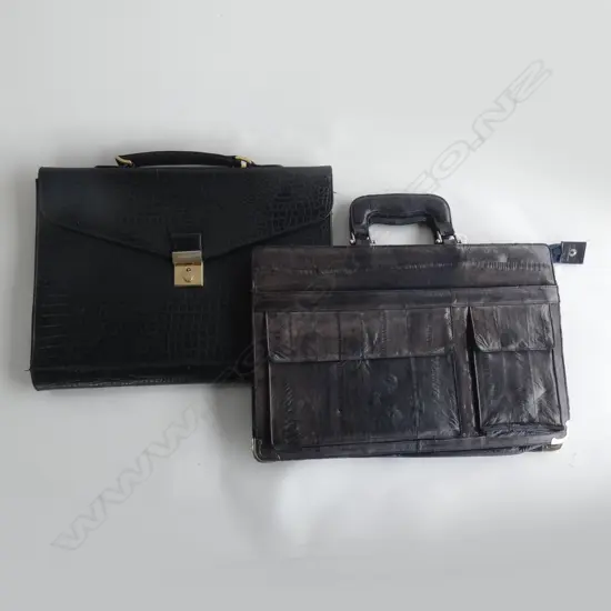 2 ANIMAL SKIN LEATHER LIKE BRIEFCASES/LAPTOP BAGS