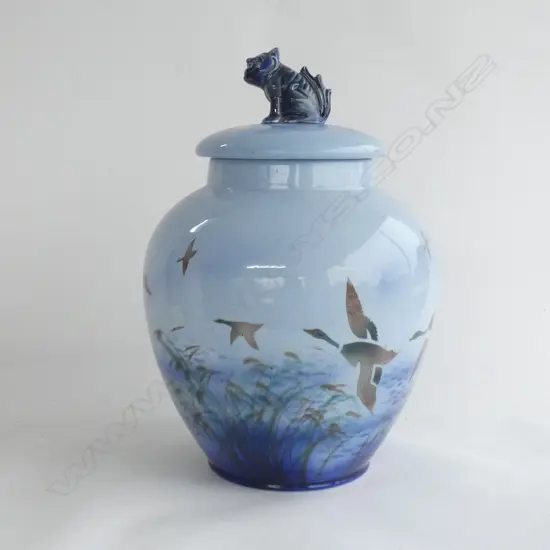 FALCONWARE LUCKNOW MISTY MORN LIDDED VASE H.380mm.