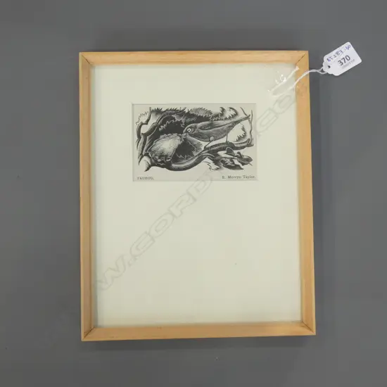 E. MERVYN TAYLOR - TAHOU WOOD ENGRAVING H.60 x 110mm.