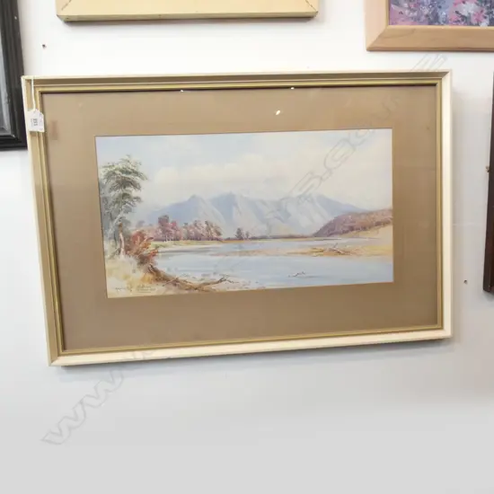 L. W. WILSON 'HOKATIHI RIVER WESTLAND' W/C 1898 275 x 520mm