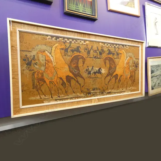 LARGE RETRO GRECIAN PRINT ON FABRIC 560 x 1360mm