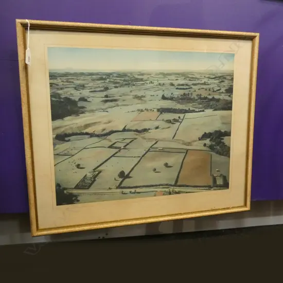 VINTAGE WHITES AVIATION HAND COLOURED PHOTOGRAPH; MAUKU RD. PUKEKOHE 395 x 500mm