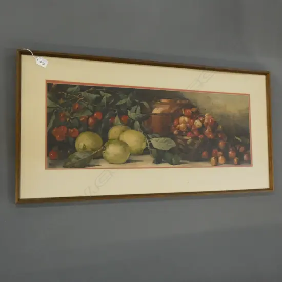 SIGNED STILL LIFE W/C 260 x 740mm