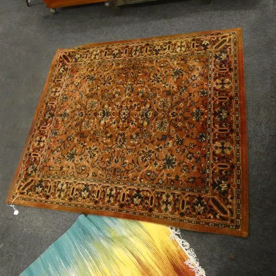 MACHINE KNOTTED BROWN TABLE COVER 1560 x 1340mm