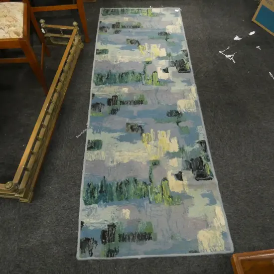 BLUE TONED RUNNER RUG...