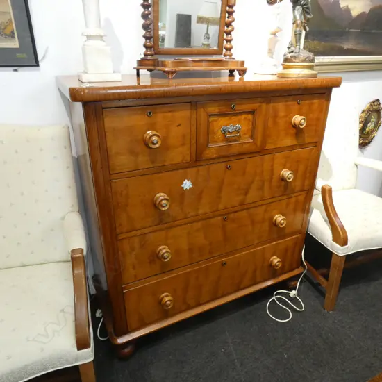ANTIQUE KAURI CHEST OF DRAWERS 1145 x 500 x 1200mm