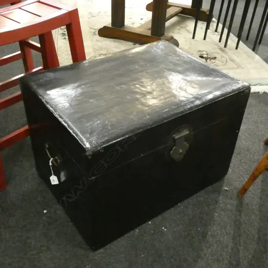 ORIENTAL BLACK LACQUER CHEST 490 x 650mm.