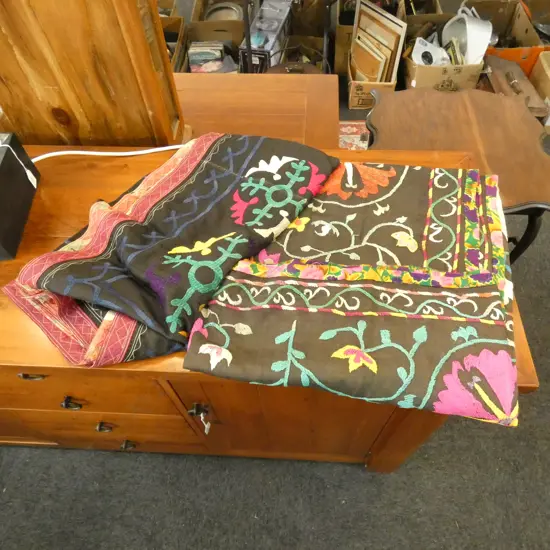 2 EMBROIDERED TURKISH CLOTHS