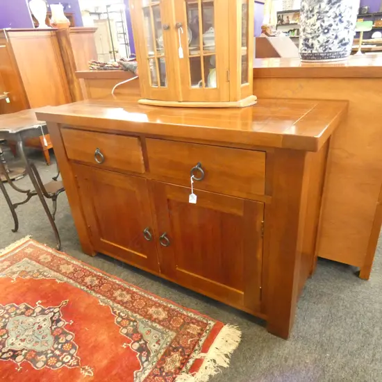 RIMU CABINET 2 DRAWERS AND CUPBOARD