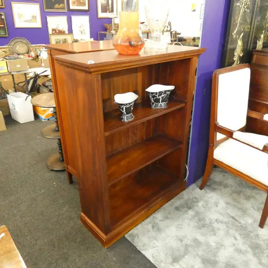 3 TIER STAINED PINE BOOKCASE 940 x 330 x 1200mm