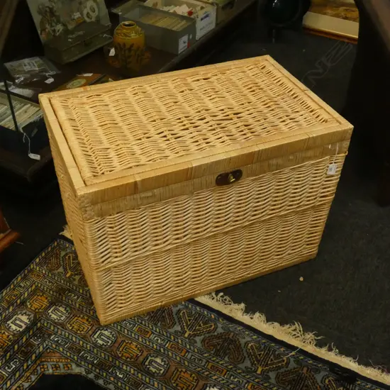 SOLID CANE CHEST WITH COTTON LINING 720 x 440mm.