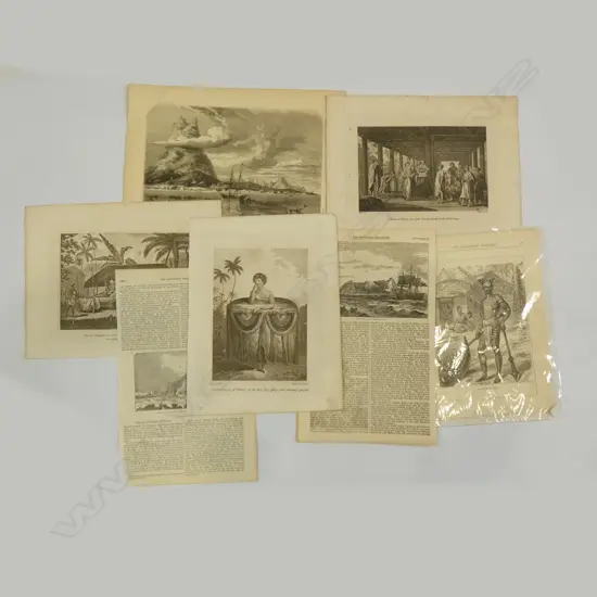 OLD ENGRAVINGS; SOUTH SEAS / PACIFIC ETC