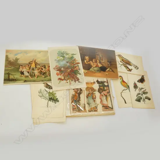 ASST. ANTIQUE HAND PAINTED PLATES; HERALDRY, FRENCH, NATURAL HISTORY ETC