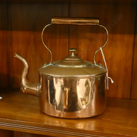 VINTAGE COPPER KETTLE - FIXED HANDLE L 240mm.