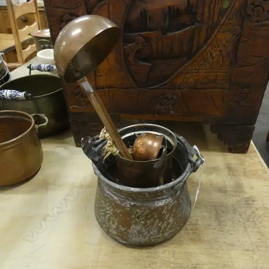 COPPER POT & CONTENTS