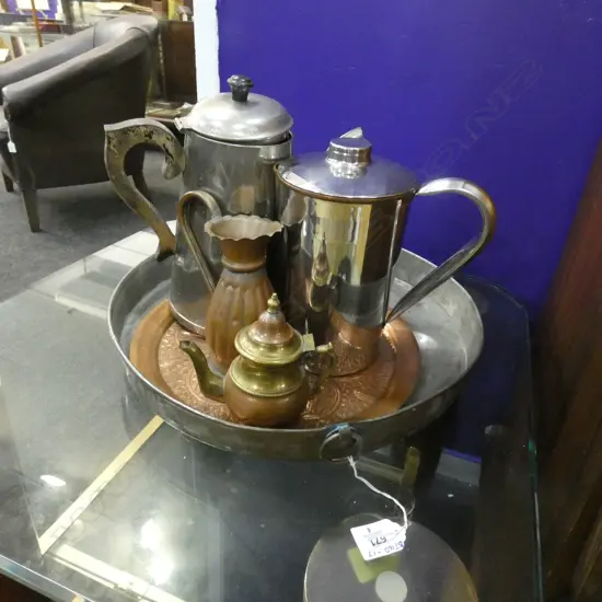 COPPER ITEMS PANS JUGS ETC