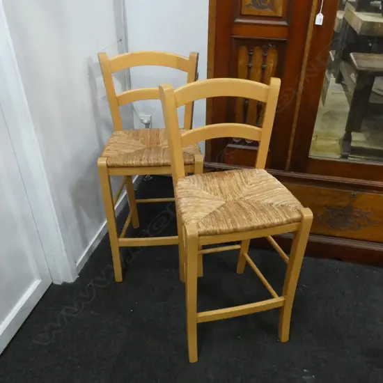 PR KITCHEN BAR STOOLS w. WOVEN SEATS