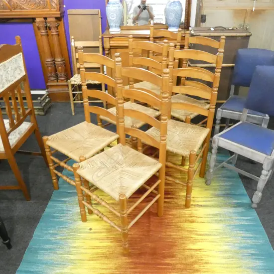 6 LADDERBACK CHAIRS
