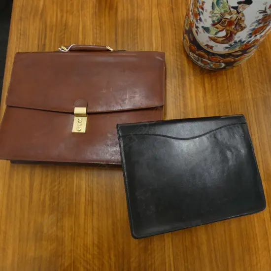 2 LEATHER BRIEFCASES