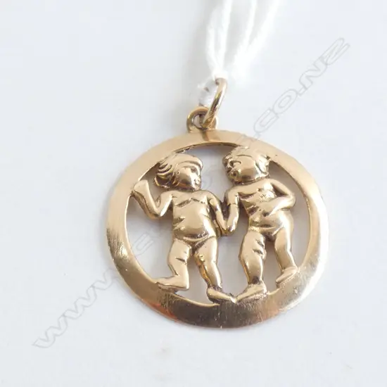 9CT GOLD CHARM - GEMINI 1.81gm
